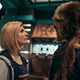 Jodie Whittaker's 13th Doctor confronts Karvanista the dog-like Lupari, aboard his spaceship.